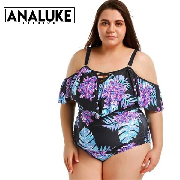 Ruffle Off Shoulder Bikini Sophisticated Women's 