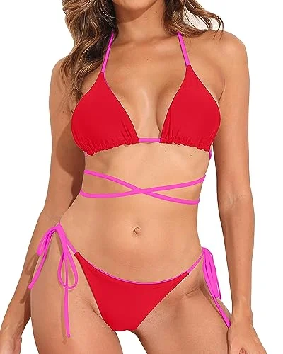Reversible Bikini Set Strappy Swimwear Relaxed Women's Beachy