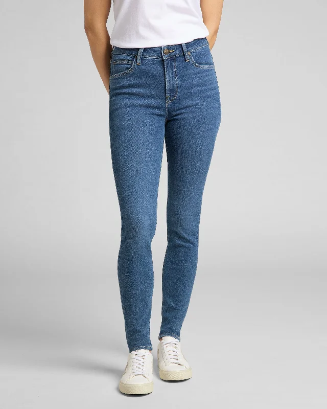 Lee Scarlett High Skinny Womens Jeans - Mid Madison Feminine Women's Soft 