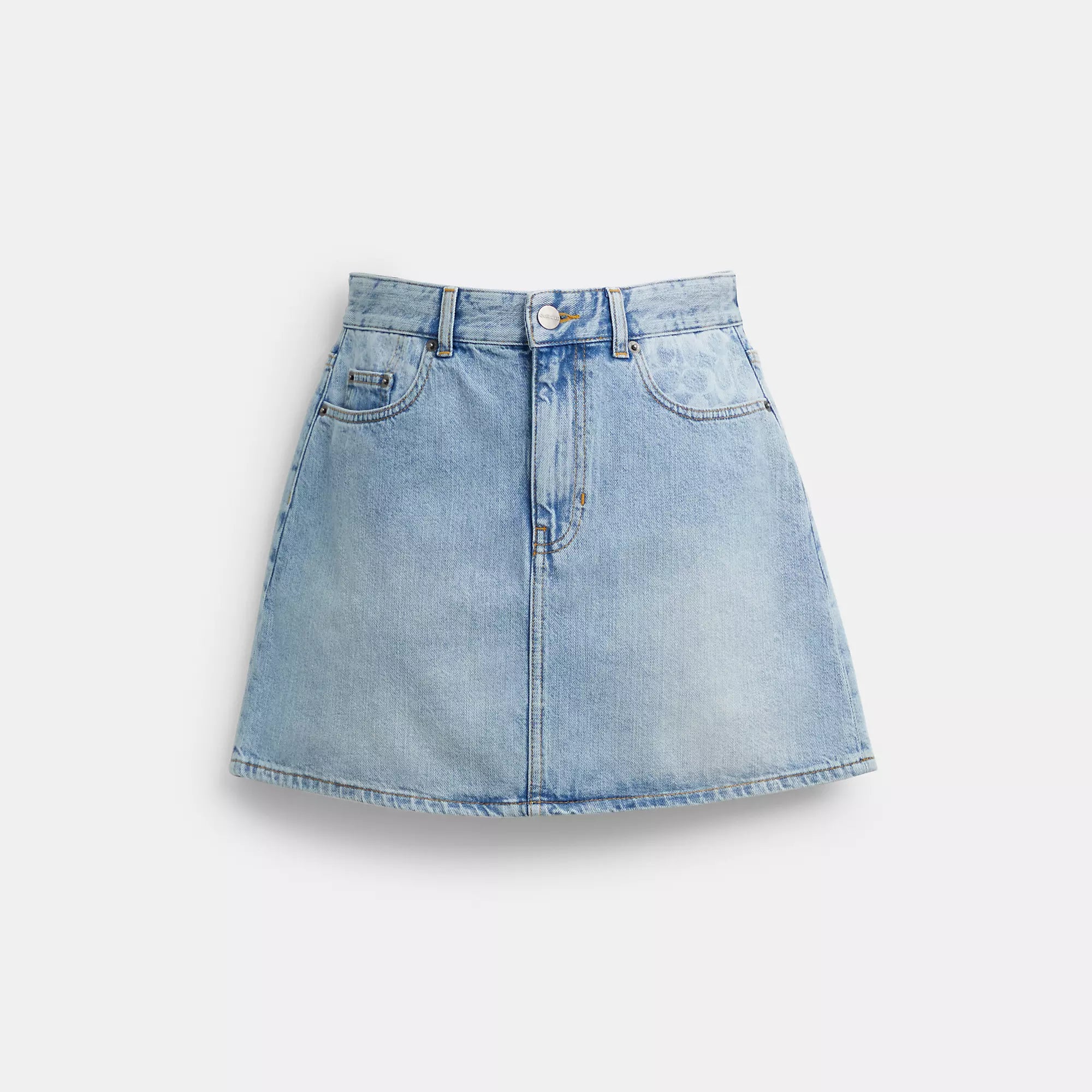 Coach Outlet Denim Mini Skirt Traditional Women's 