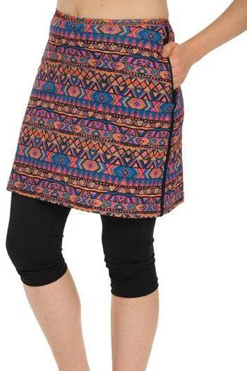 Amphi Spirit Athletic Skirted Capris 16" for Swim and Sports- Chlorine Proof Bohemian Women's Free Amphi Spirit Athletic Skirted Capris 16" for Swim and Sports- Chlorine Proof Bohemian Women's Free