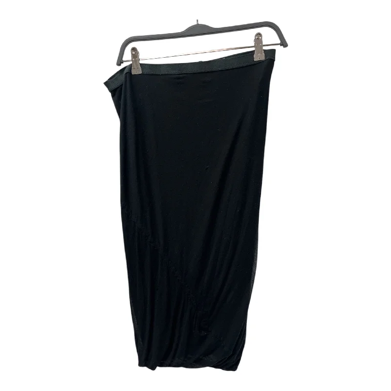 Rick Owens Lilies/Bottoms/6/Cotton/BLK/LONG SKIRT ELASTIC AT BOTTOM Cool Women's Distressed