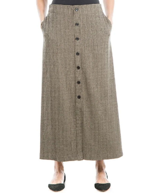 Max Studio Double Knit Button Front Maxi Skirt Adventure