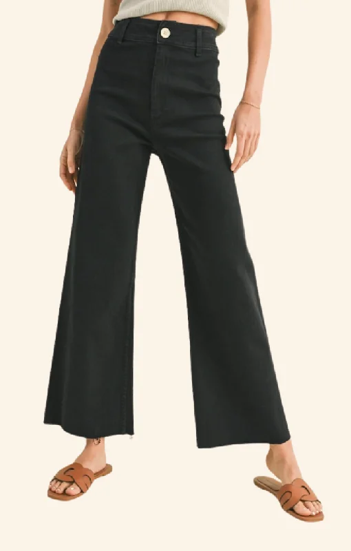 Carina Faded Black Crop Jeans Sophisticated Women's Tailored