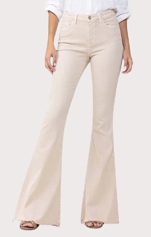 Gabriella Parchment Super Flare Jeans Bold Women's Animal Print