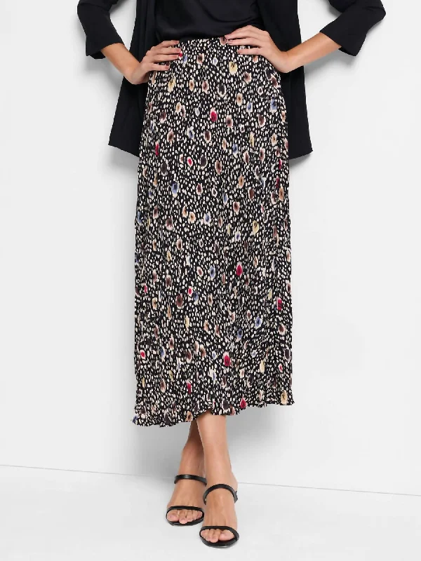 Spotted Dots Skirt In Black Multi Sophisticated Women's Tailored