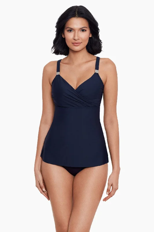 Surplice Underwire Tankini Top D-DDD Cups Gym