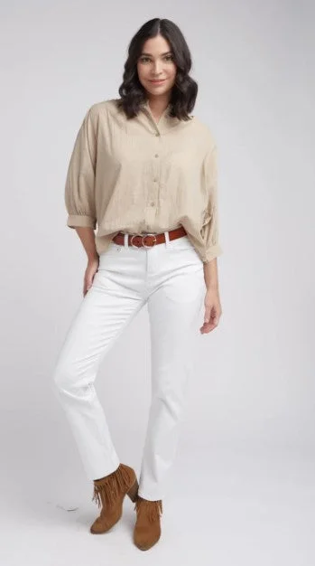 GC white pocket jeans Refined Women's Hand - crafted