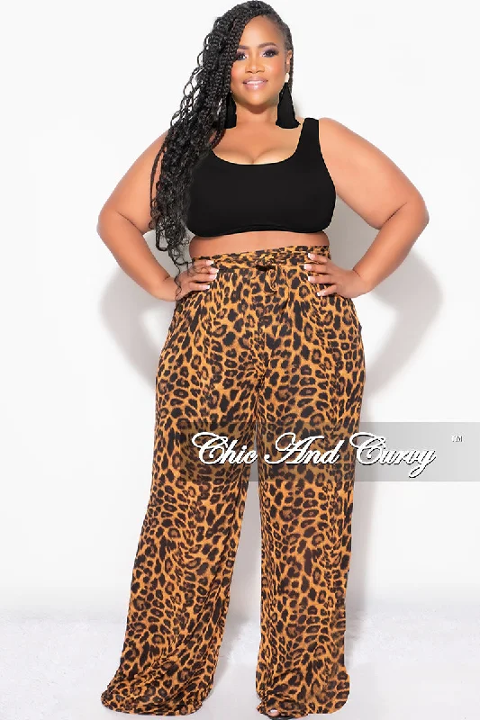 Final Sale Plus Size Mesh Pants in Animal Print Sporty Women's Tennis