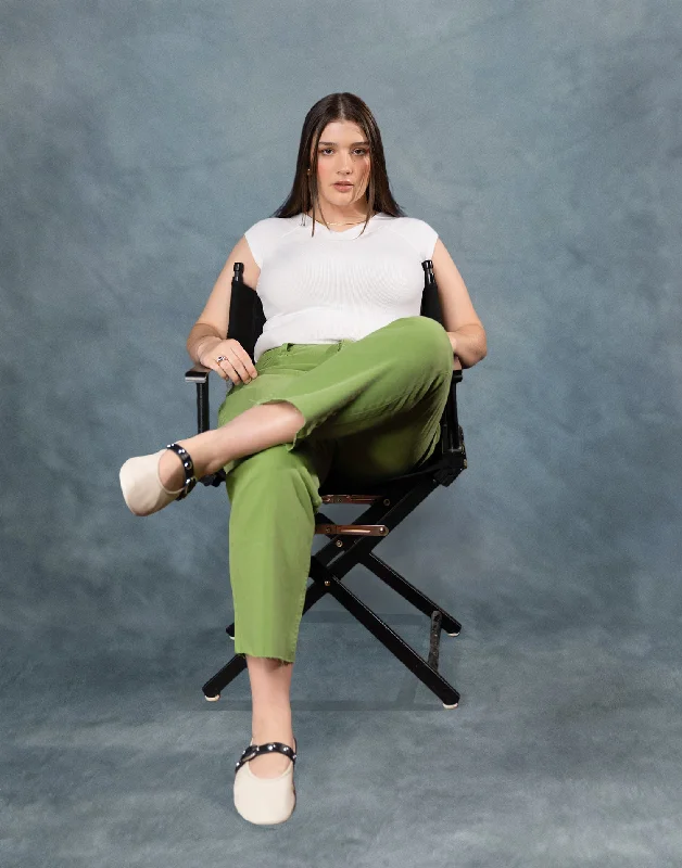 CHLOE STRAIGHT JEANS / GREEN EYES British Gentlewoman Style