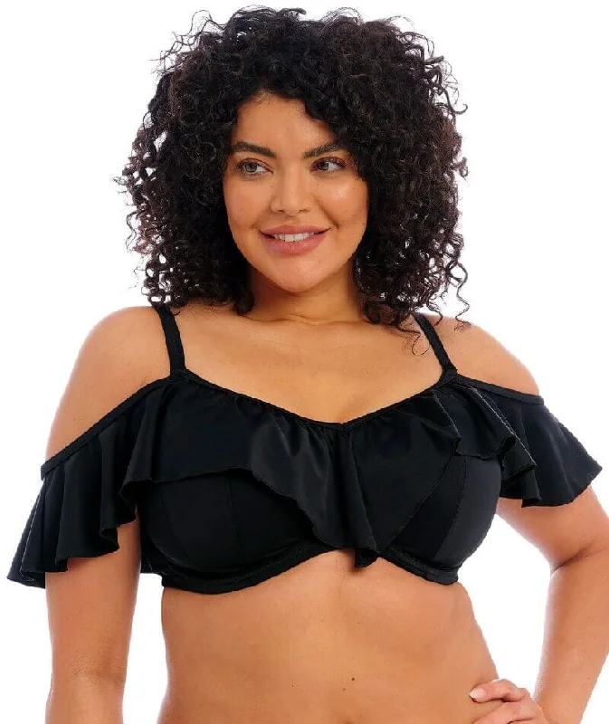 Elomi Swim Plain Sailing Underwired Bikini Top - Black Stylish Women's Tropical 