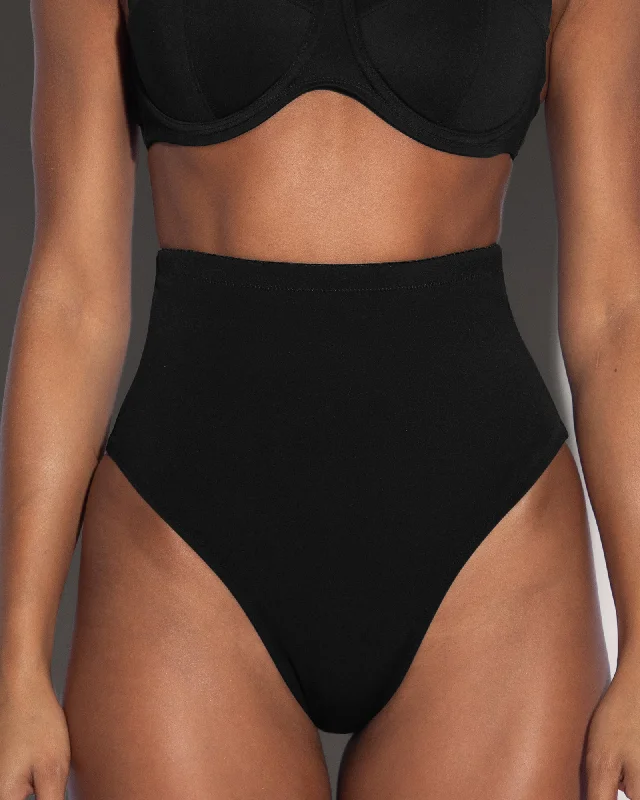 Extreme Hi Cut Kini Bottom - Black Women