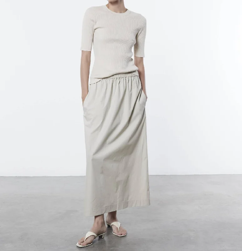 Poplin Resort Skirt In Clay Refined Women's Velvet