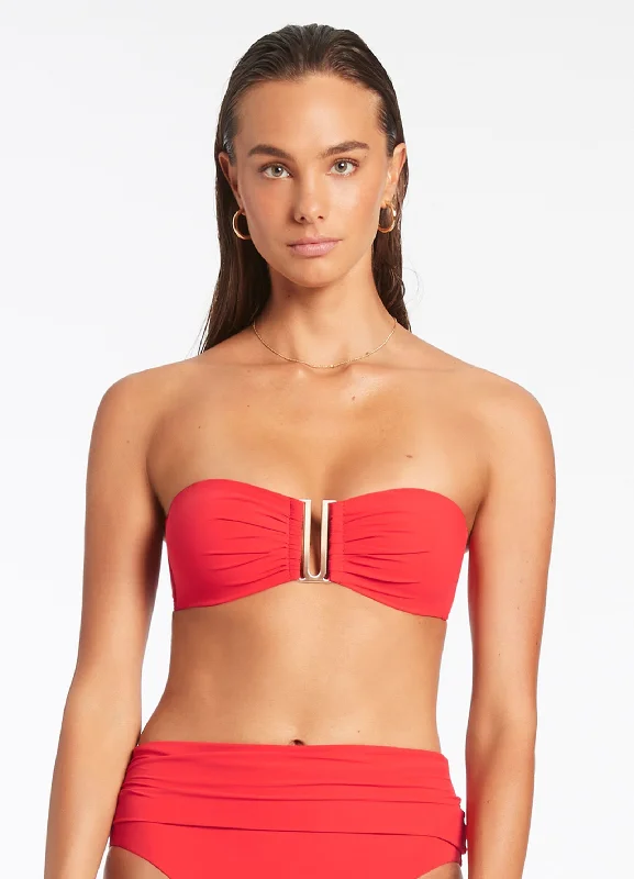 Jetset Bandeau Bikini Top - Cherry Scandinavian