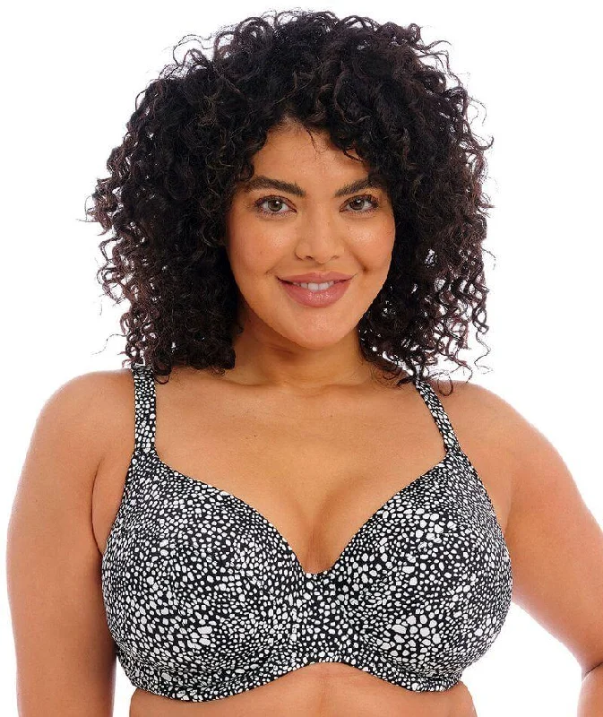 Elomi Swim Pebble Cove Underwired Plunge Bikini Top - Black Sporty Women's Athleisure Elomi Swim Pebble Cove Underwired Plunge Bikini Top - Black Sporty Women's Athleisure