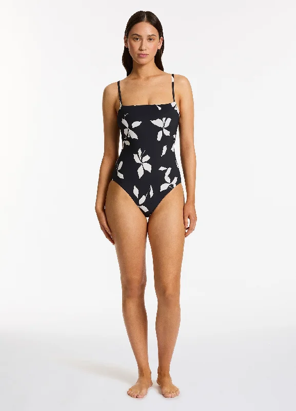 Elora Bloom Minimal Tank One Piece - Black Casual Women's Loose - fitting