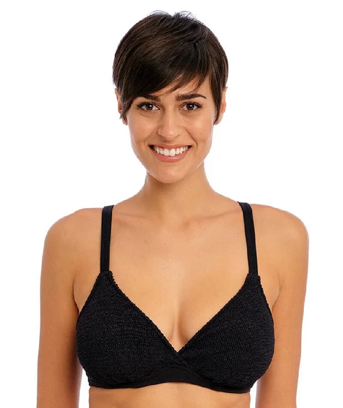 Freya Swim Ibiza Waves Underwire Plunge Bikini Top - Black Business