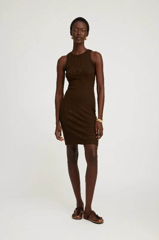 Rib Racer Pencil Dress Relaxed Women's 
