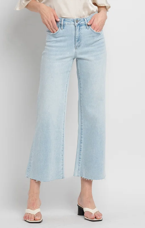 Olivia High Rise Wide Leg Crop Jeans Earthy Women's 