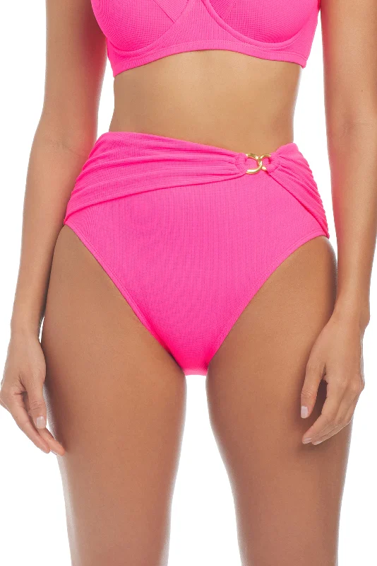 Pique Ole Shirred Hi-Waist Bottom Bold Women's Statement