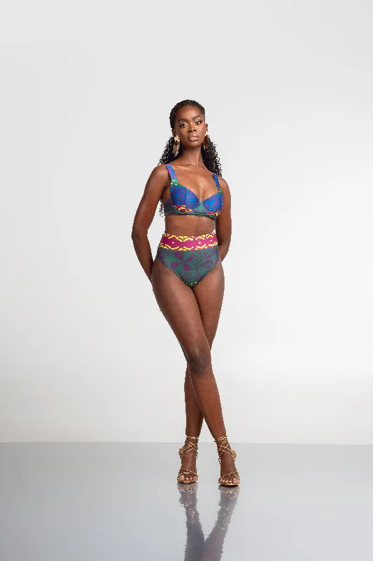ANU GREEN BIKINI TOP Dapper Women's 1920S