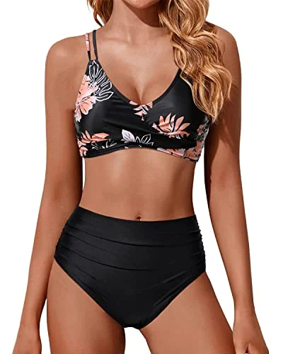Women High Waisted Bikini Set Two Piece Swimsuits Push up Wrap Bathing Suit Contemporary Women High Waisted Bikini Set Two Piece Swimsuits Push up Wrap Bathing Suit Contemporary