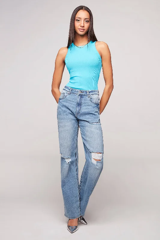 JANIS - Wide Leg Jean - Medium Blue Bohemian Women's Free
