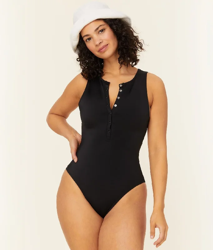 The Malibu One Piece - Eco Nylon - Black - Classic Refined Women's Hand - crafted