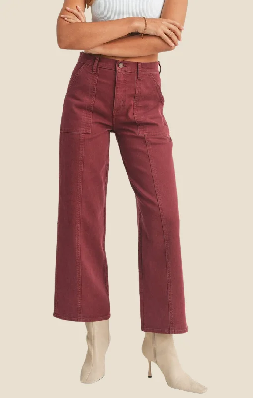 Arlow Spiced Burgundy Jeans Australian Beach