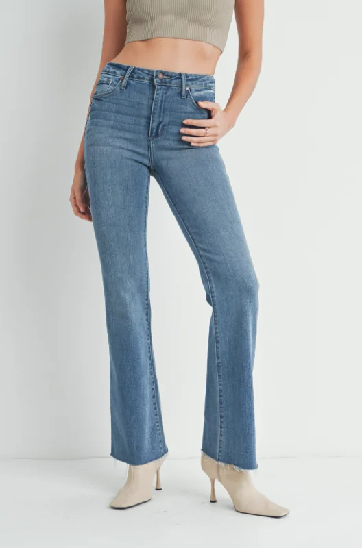 Just Black Denim High Rise The Scissor Cut Flare Dapper Women's 1920S