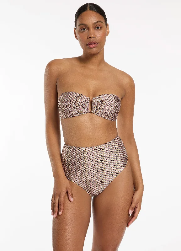 Infinity Moulded Bandeau Bikini Top - Kelp British Gentlewoman Style