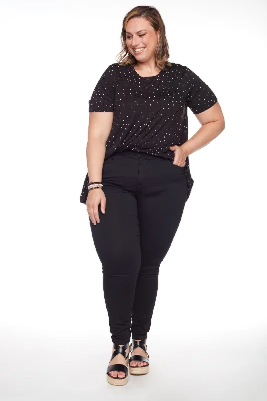 JOY - Regular Rise Skinny PLUS - Black Unique Women's Upcycled