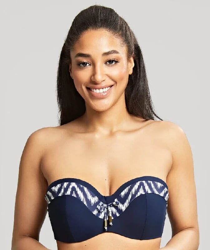 Panache Swimwear Oceana Bandeau Bikini Top - Navy Women