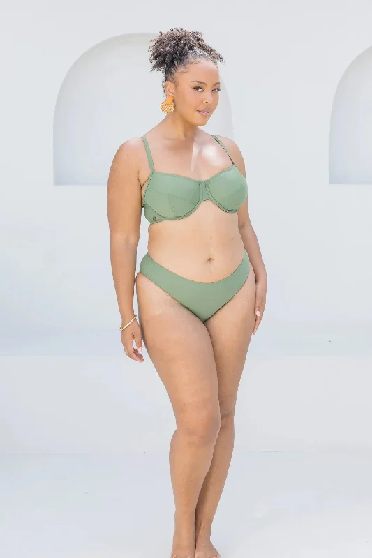 Olive Full Cup Sophisticated Women's Tailored