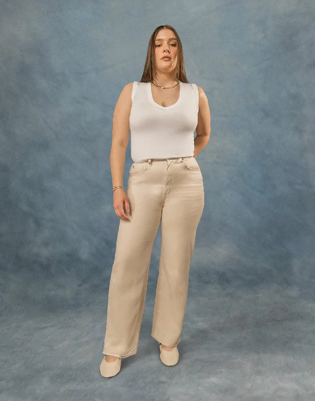 LILY WIDE LEG JEANS / OFF-WHITE Adventure