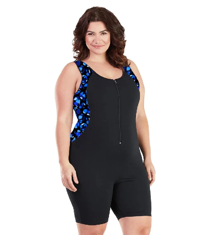 AquaSport Crossback Aquatard Ocean Blues Print Black Australian Beach