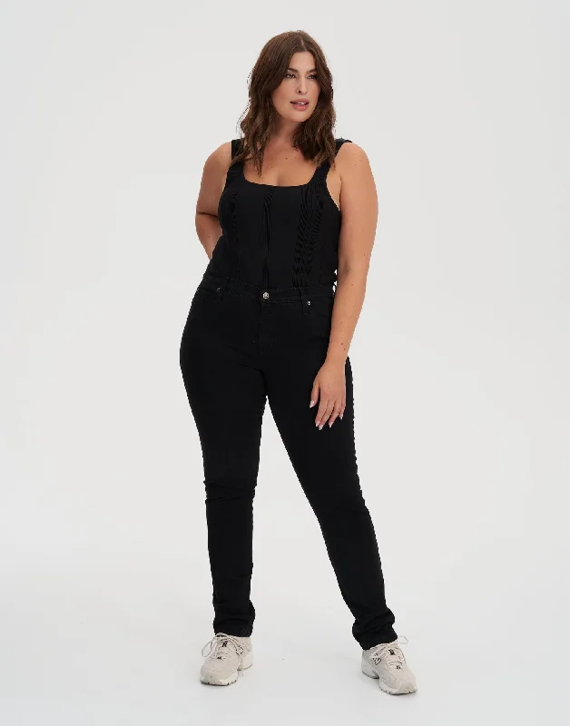 RACHEL SKINNY JEANS / 33" OVERDYE BLACK Casual Women's Japanese 