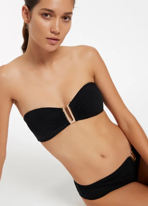 Jetset Bandeau Bikini Top - Black Earthy Women's 