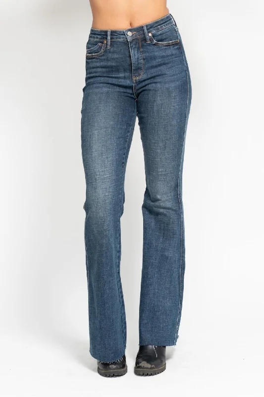 Judy Blue High Waist Tummy Control Shield Back Pocket Flare Denim Jeans 88882 Practical Women's Multi - 