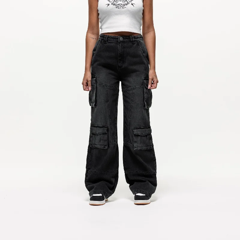 Heavy Washed Black Utility Denim Jeans (Final Sale) Gym