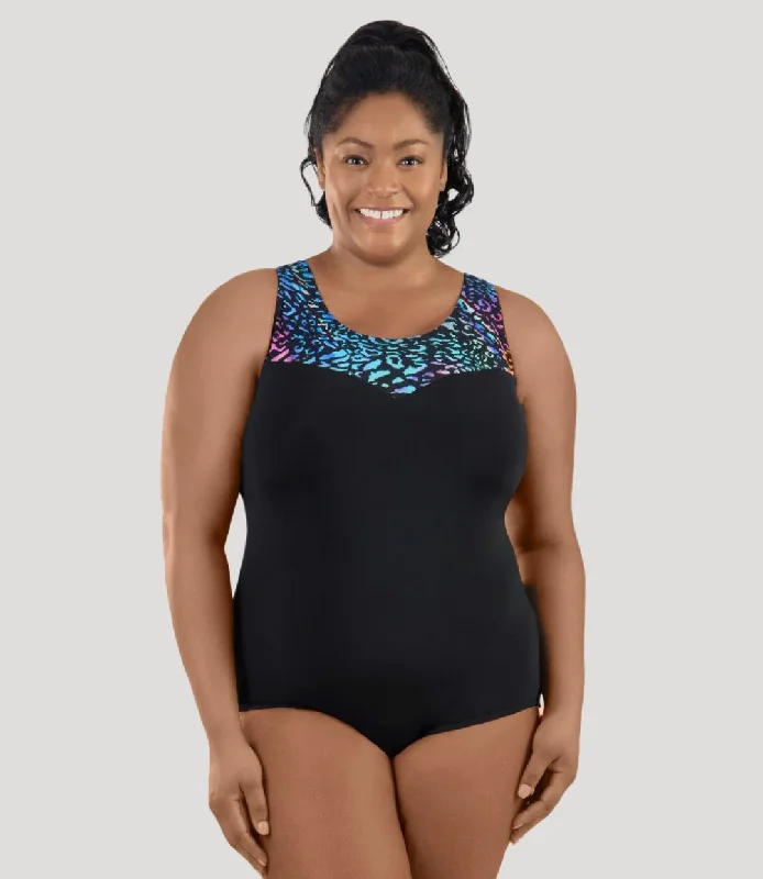QuikEnergy Sweetheart Tank Suit Coral Reef Black Adventure
