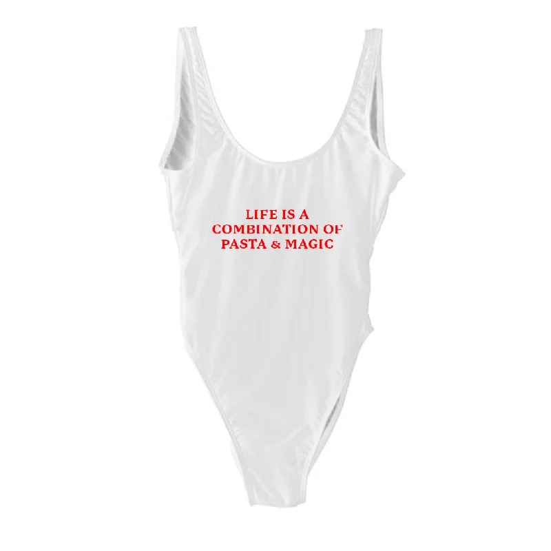 LIFE IS A COMBINATION OF PIZZA & MAGIC [SWIMSUIT] Confident Women's High - fashion