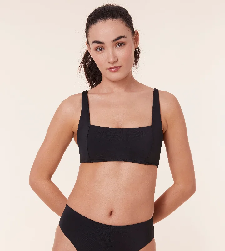 The Havana Bikini Top - Flat - Black Modern Women's 