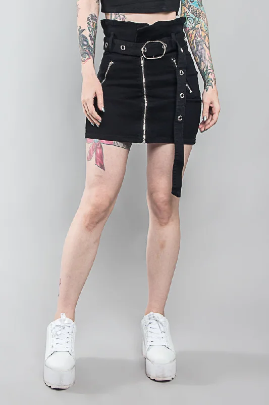 Zippered Skirt with Buckle Sustainable Organic