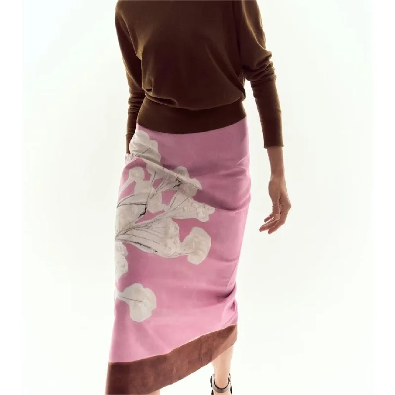 French Linen Blended Straight Skirt Streetwear Style for 