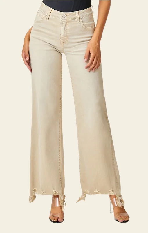 Liv Khaki High Rise Jeans Practical Women's Quick - dry
