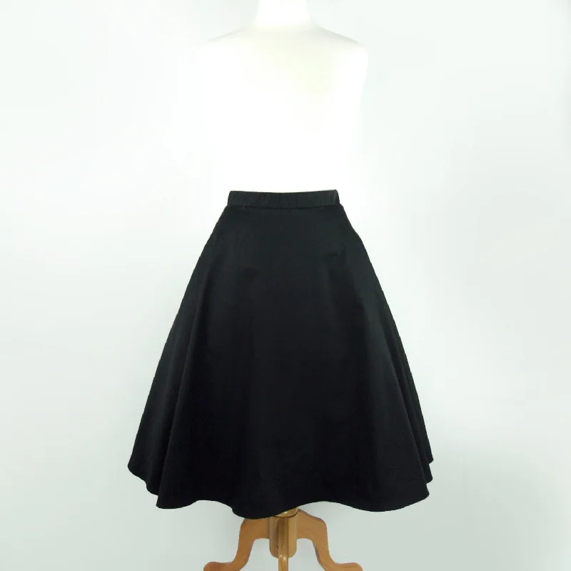Black  Full  Circle  Skirt #FS-B643 Luxurious Women's High -  end