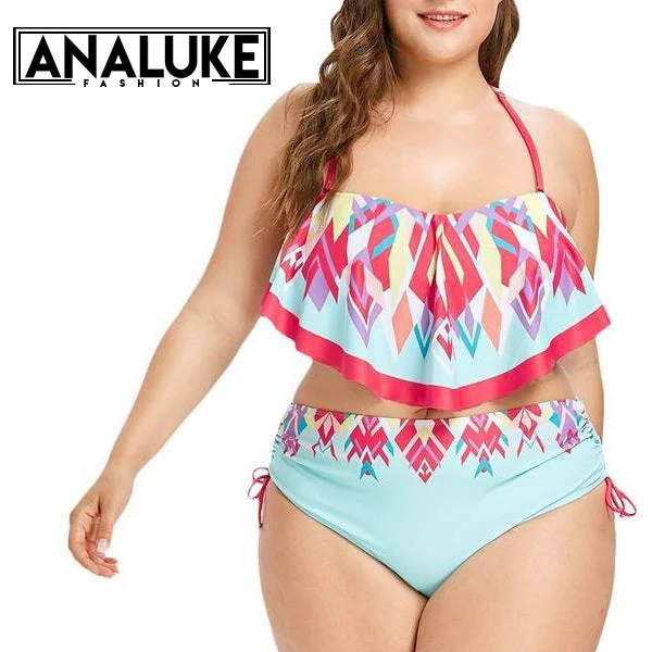 Plus Size Summer Bikini Set Trendy Women's 