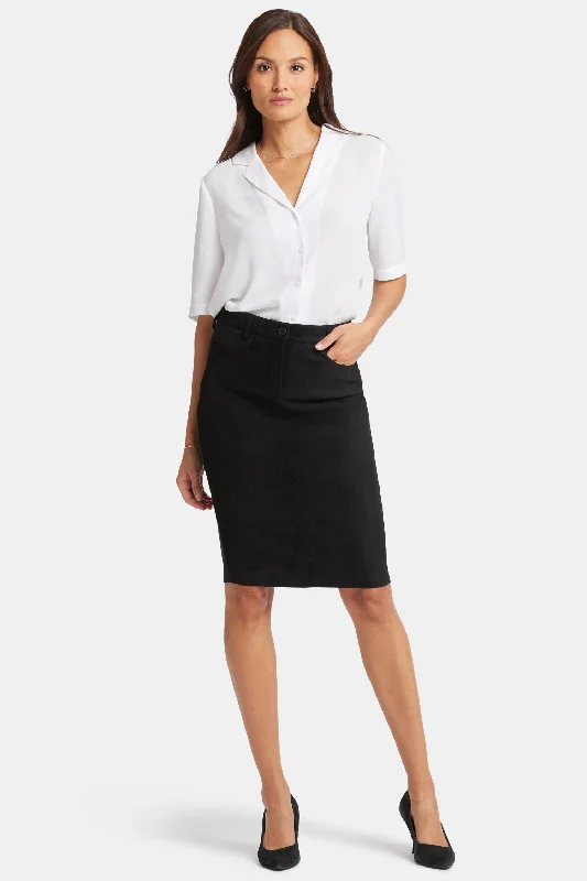 5-Pocket Pencil Skirt - Black Hip Women's Retro