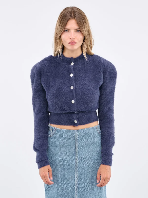 Fuzzy Sweater (A0928-8703-0290-BLUE) Relaxed Women's 